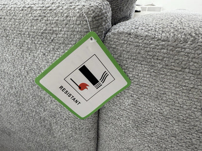 Sofology The Westwood Loveseat Cuddle Chair In Teddy Chenille Silver Mix
