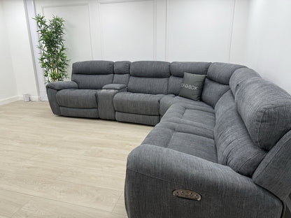 Sofology Radleigh Power Recliner Corner Sofa In Blue