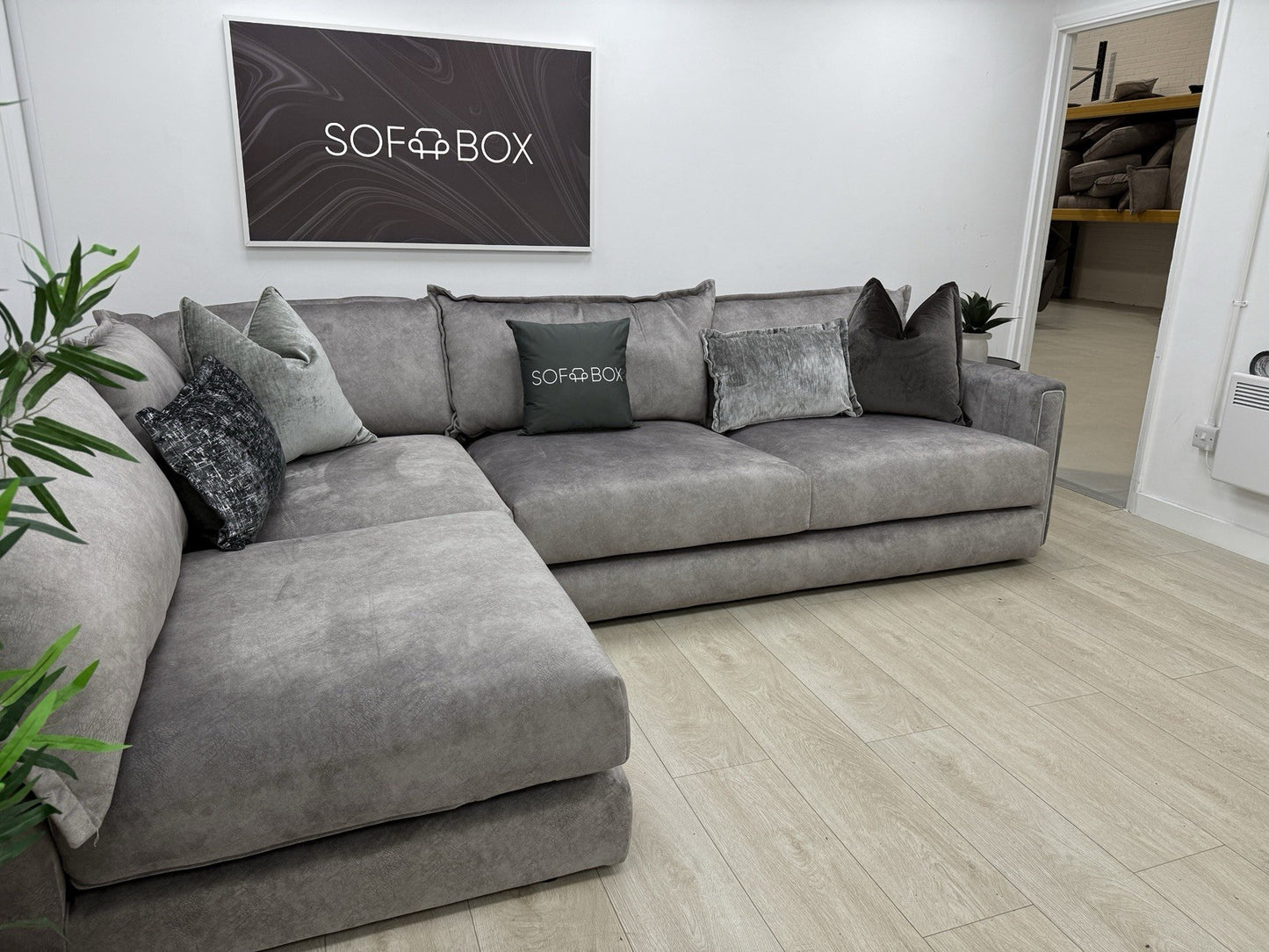 DFS Devine Corner Sofa In Light Grey