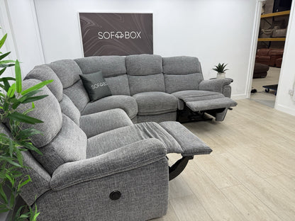 SCS Ashton Power Recliner Corner Sofa In Grey Fabric