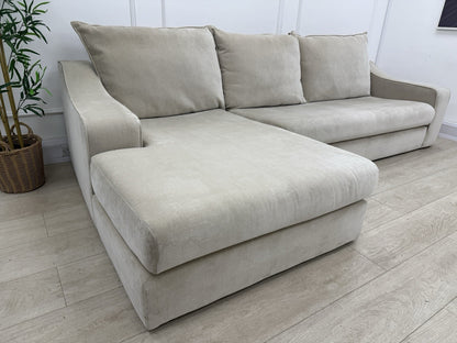 DFS Maura Left Hand Facing Large Chaise Sofa In Natural Fabric