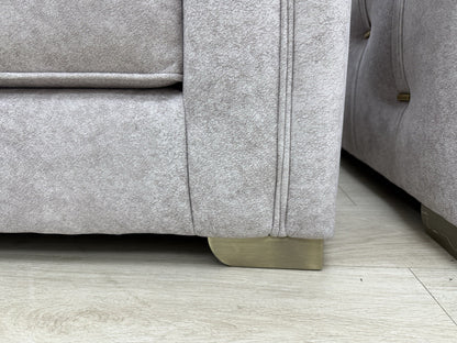 Sofology Titan Fabric Loveseat Full Back in Marina Stone/Stone Mix