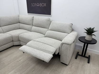 DFS Arwen 2 Corner 2 Power Recliner Corner Sofa In Oyster Fabric