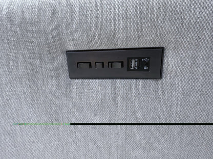DFS San Mateo Power Recliner Armchair In Fresno Ivory Fabric