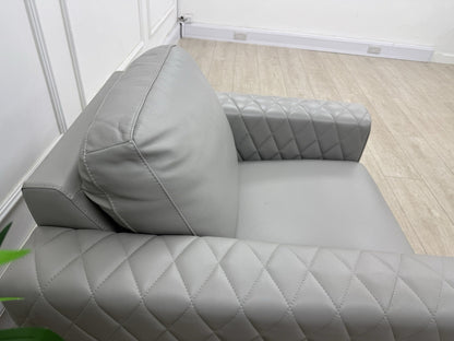 DFS Cohen Armchair In Misty Grey Leather