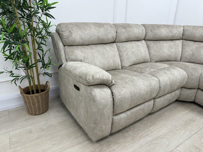 Furniture Village Moreno Power Recliner Corner Sofa In Cream Fabric