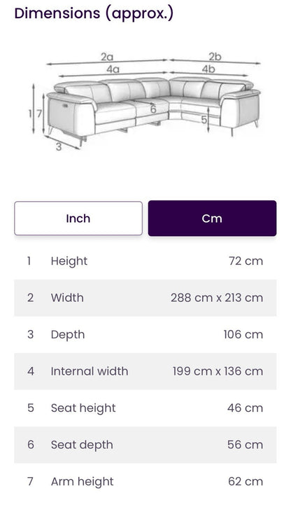 DFS Tahiti Power Recliner Corner Sofa And Footstool In Tan