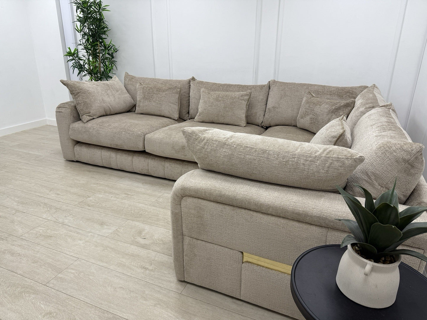 Sofology The Westwood Teddy Chenille Natural Corner Sofa