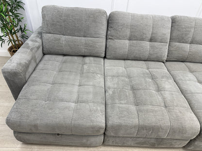 DFS Steller U Shape Power Slider Sofa In Mist Grey