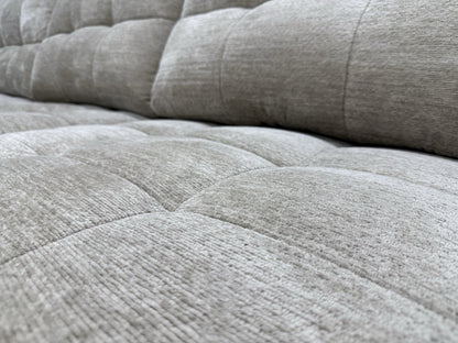 DFS Steller XL Power Recliner Chaise Sofa In Taupe Fabric