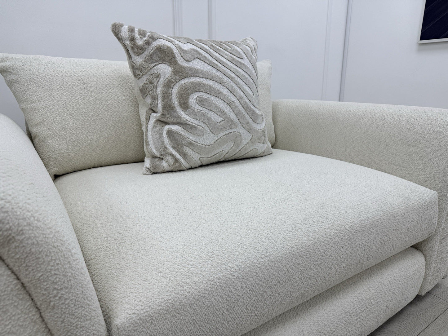 Sofology Marble Arch Love Seat In Cream Boucle Fabric
