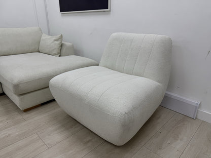 DFS Calix Boucle Corner Sofa & Accent Chair Set In Ivory