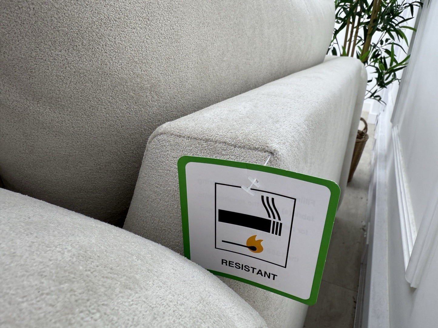 DFS Alani Cuddle Chair Loveseat Sofa In Cream Fabric
