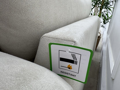 DFS Alani Cuddle Chair Loveseat Sofa In Cream Fabric