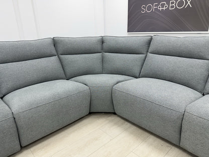 DFS Aussie Power Recliner Corner Sofa In Grey Fabric