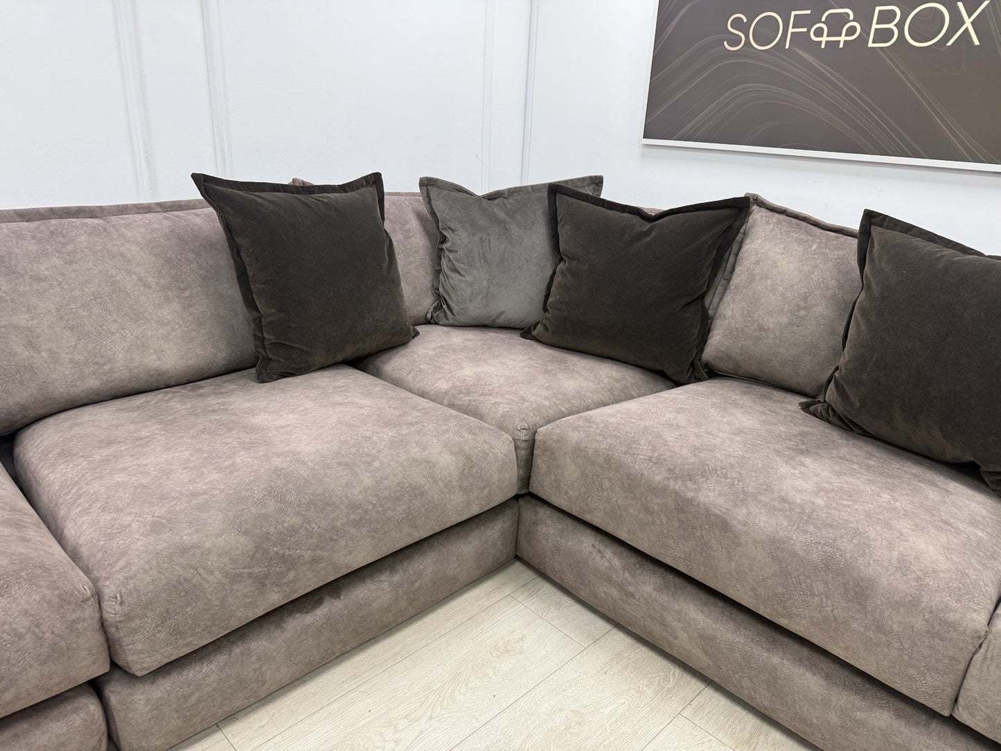 DFS Devine Corner Sofa In Chocolate