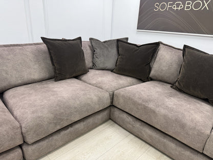 DFS Devine Corner Sofa In Chocolate