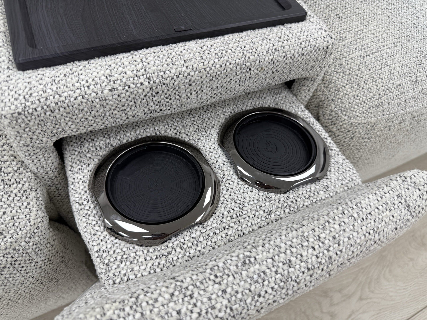 Furniture Village Nixon 2 Seater Power Recliner Sofa In Oyster Fabric