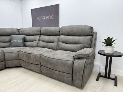 DFS Noah Power Recliner Corner Sofa In Grey