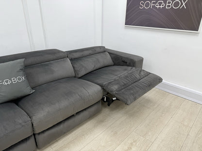 DFS Wander XL 6 Seater Power Recliner In Charcoal Velvet