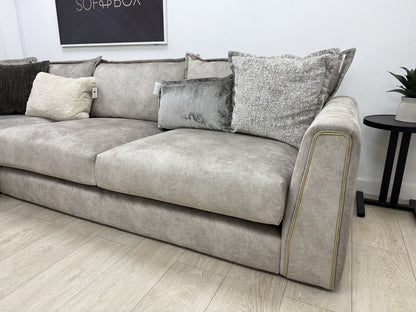 DFS Devine Corner Sofa In Oatmeal Fabric