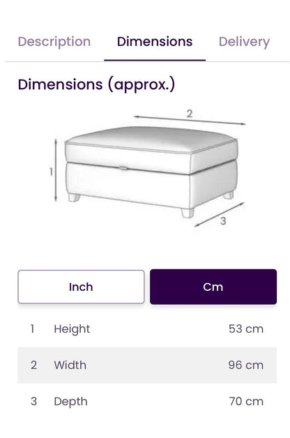 DFS Cherished 4 Seater Grande Sofa & Footstool In Oatmeal