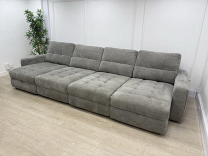 DFS Steller U Shape Power Slider Sofa In Mist Grey
