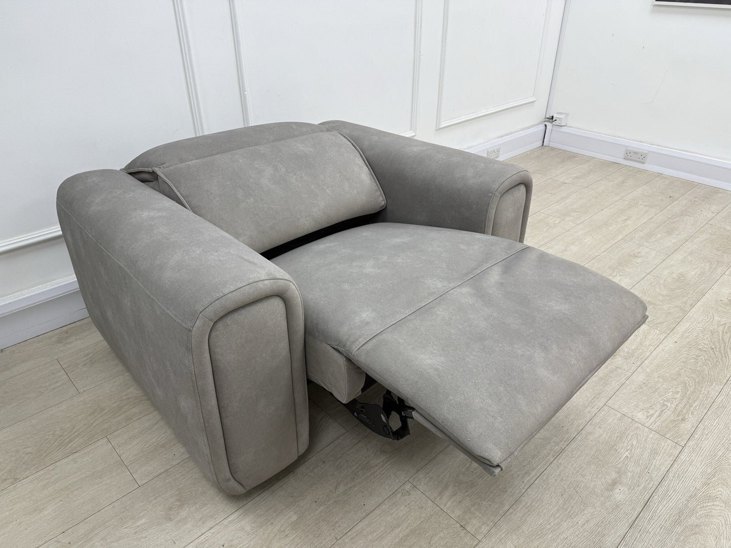 Sofology Premiere Power Recliner Love Seat In Lifestyle Flecked Mocha Fabric