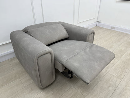 Sofology Premiere Power Recliner Love Seat In Lifestyle Flecked Mocha Fabric
