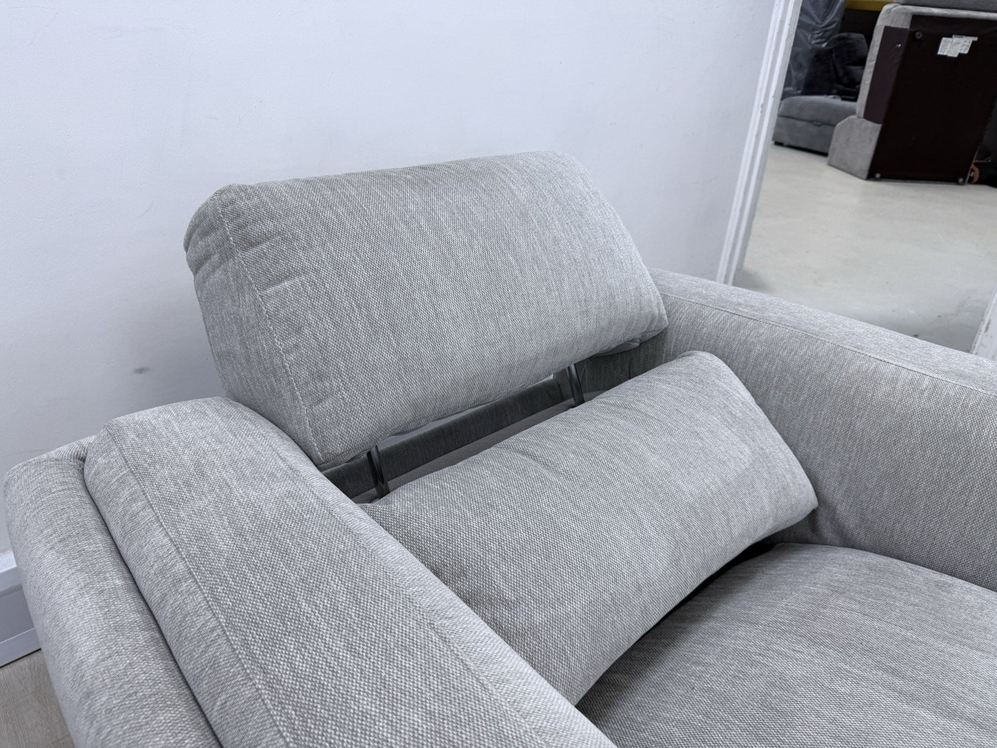 DFS San Mateo Power Recliner Armchair In Fresno Ivory Fabric