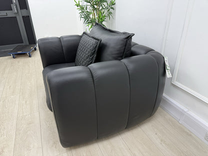 Sofology The Empress Love Seat In Black Leather