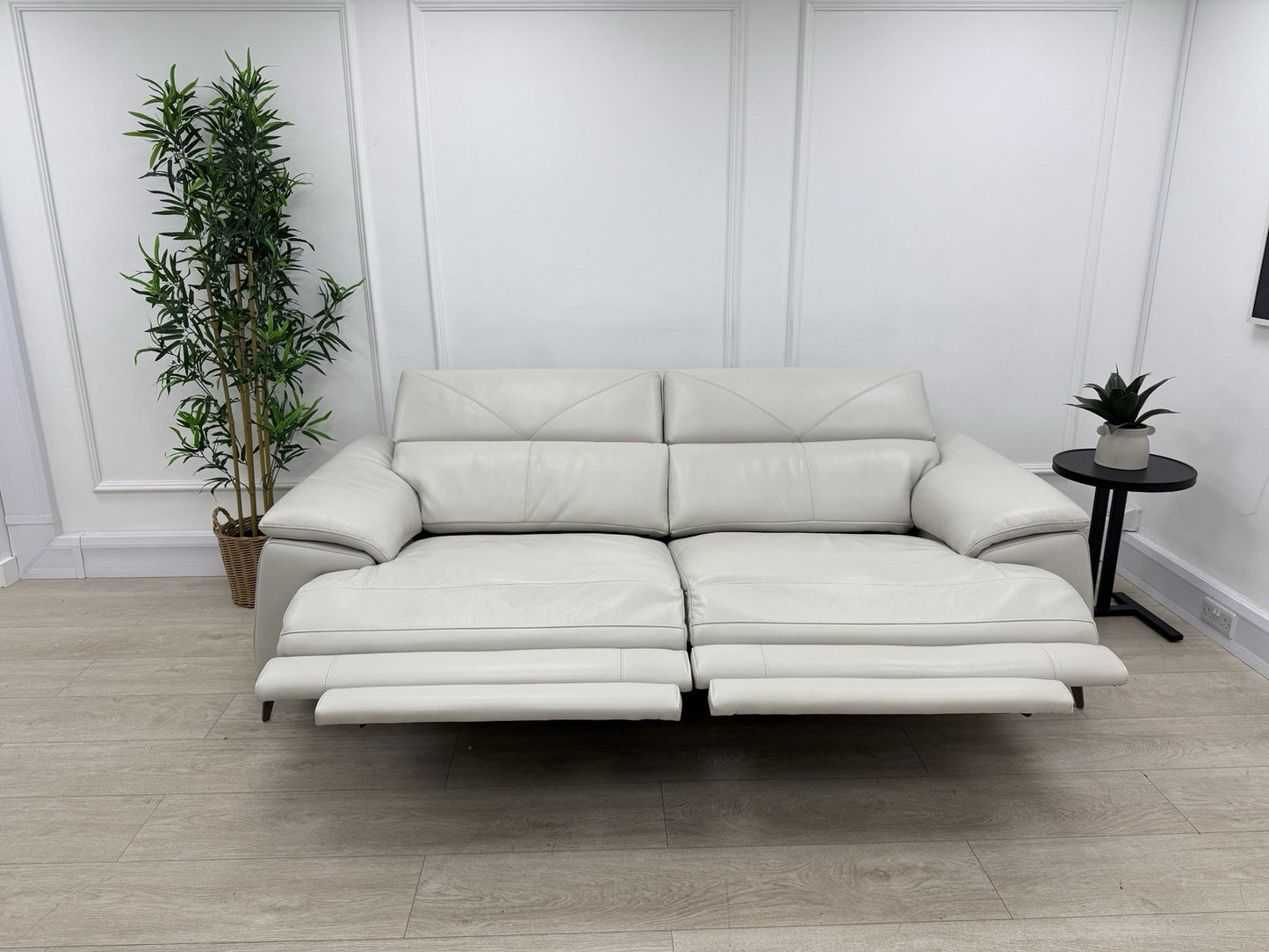 DFS Caldo 3 Seater Power Recliner Sofa In Fossil Leather