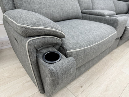 DFS Trek Power Recliner Corner Sofa In Charcoal
