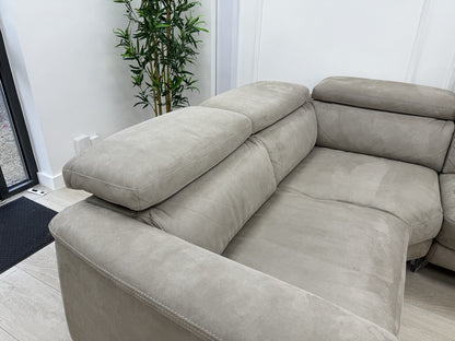 DFS Tahiti XL Power Recliner Corner Sofa In Stone