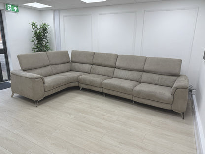 DFS Tahiti XL Power Recliner Corner Sofa In Stone