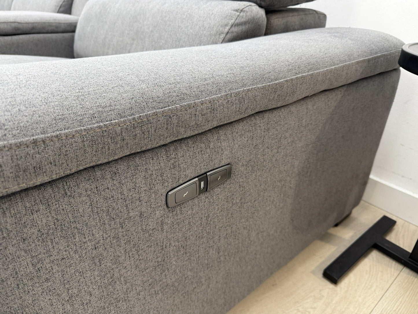 DFS Hike / Wander Storeaway Power Recliner Corner Sofa In Grey