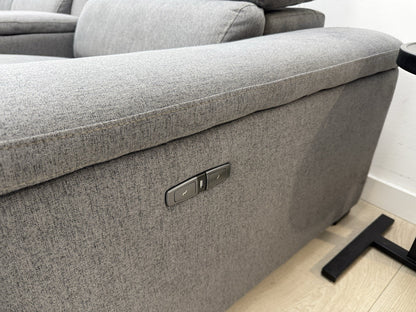 DFS Hike / Wander Storeaway Power Recliner Corner Sofa In Grey