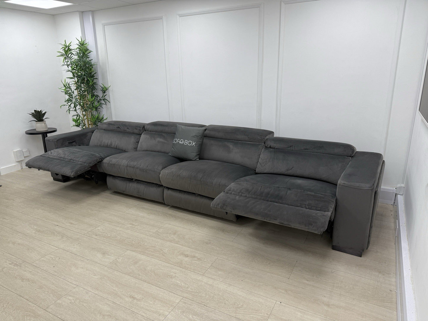 DFS Wander XL 6 Seater Power Recliner In Charcoal Velvet