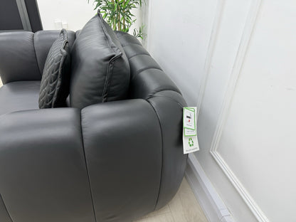 Sofology The Empress Love Seat In Black Leather