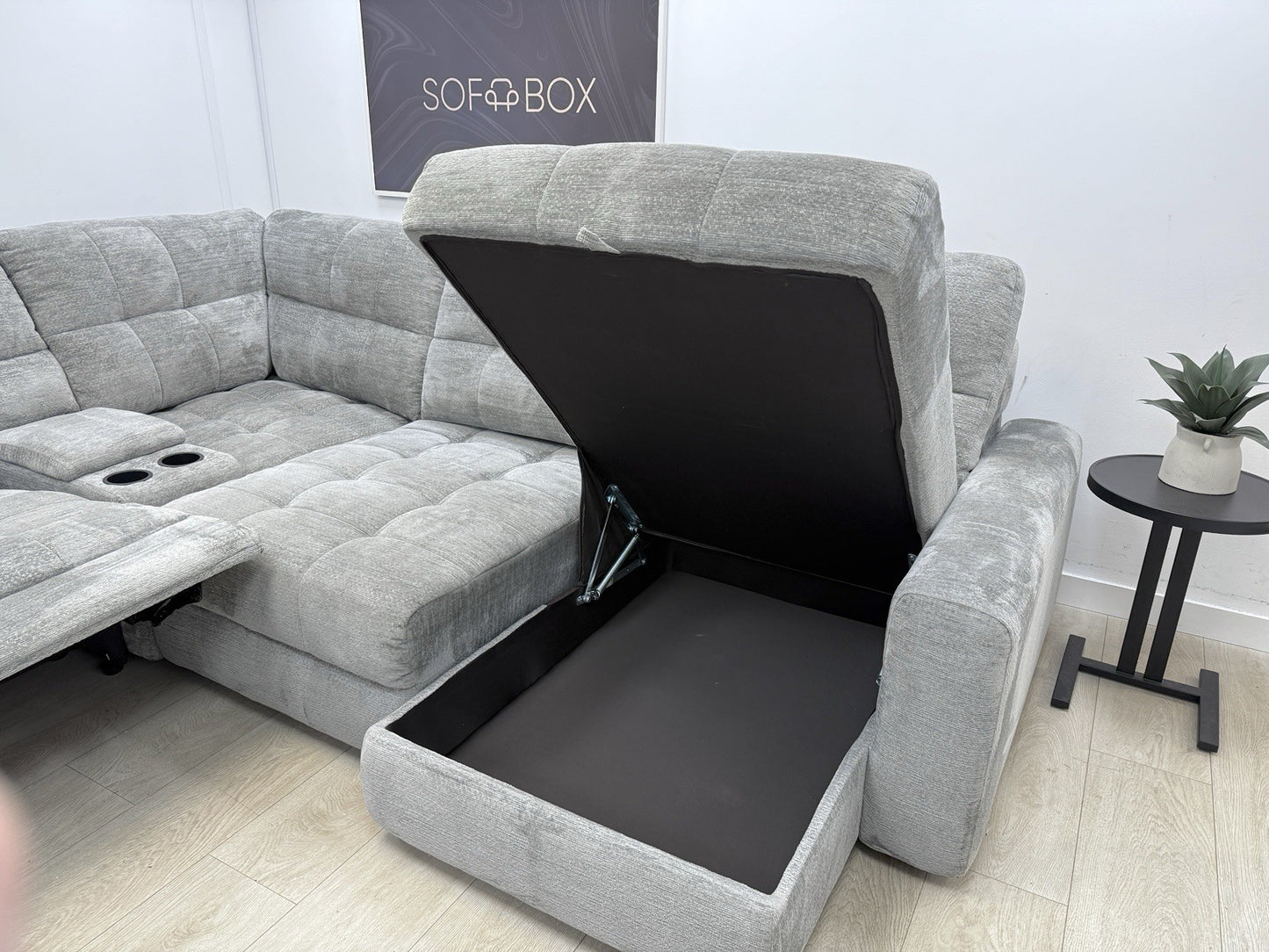 DFS Steller Corner Sofa In Mist Grey