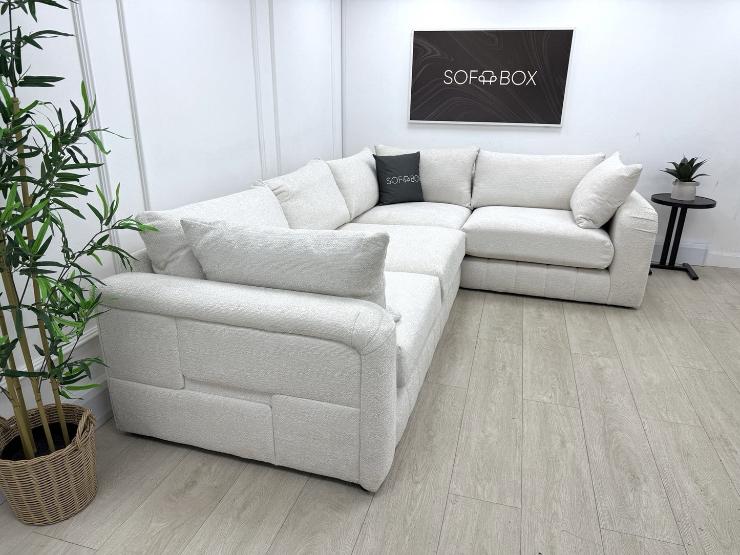 Sofology The Westwood Corner Sofa In Ecru Boucle Fabric