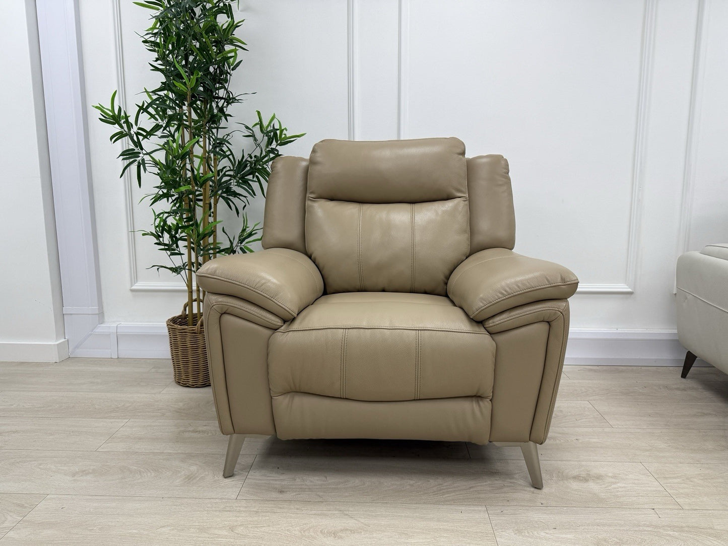 DFS Wren Power Recliner Armchair In Tan Leather