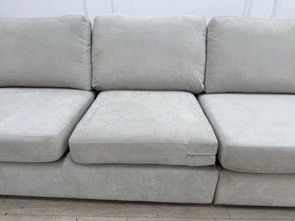 DFS Freya 6 Seater Sofa In Silver Fabric