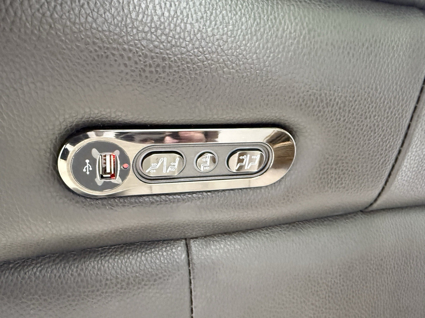 Sofology The Missouri 3 Seater Chaise Sofa & Footstool Set In Charcoal Leather