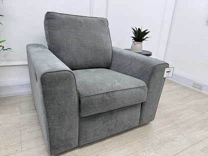 DFS Horace / Orka Power Recliner Chair In Graphite Fabric