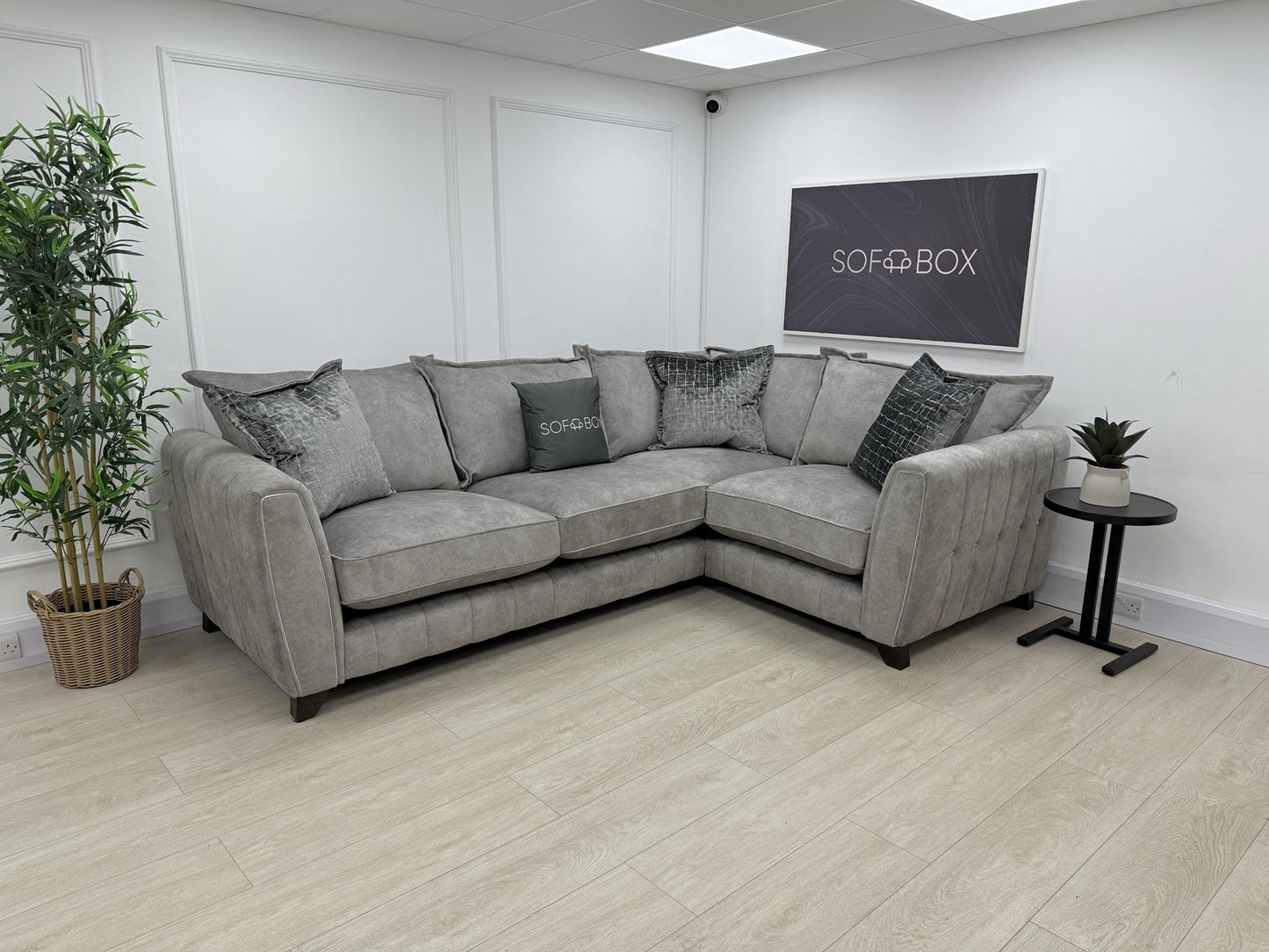 DFS Cherished Corner Sofa In Grey LHF
