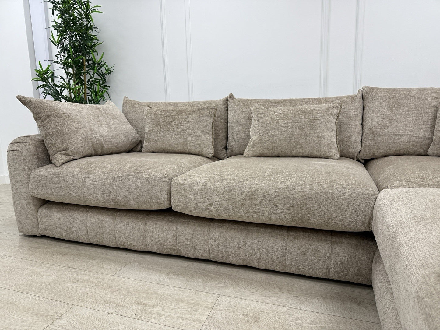 Sofology The Westwood Teddy Chenille Natural Corner Sofa