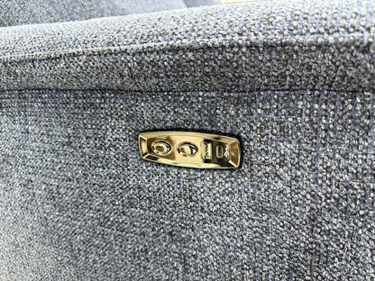 DFS Arwen Power Recliner Corner Sofa Right Hand Facing & Footstool Set In Navy