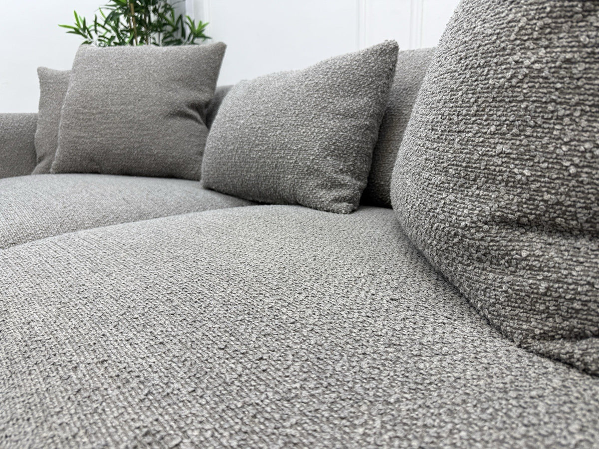 Sofology Marble Arch 4 Seater Split Sofa In Grey Boucle Fabric