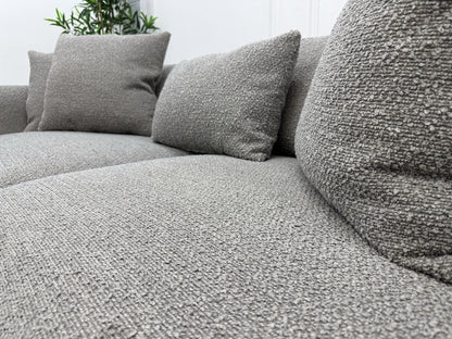 Sofology Marble Arch 4 Seater Split Sofa In Grey Boucle Fabric